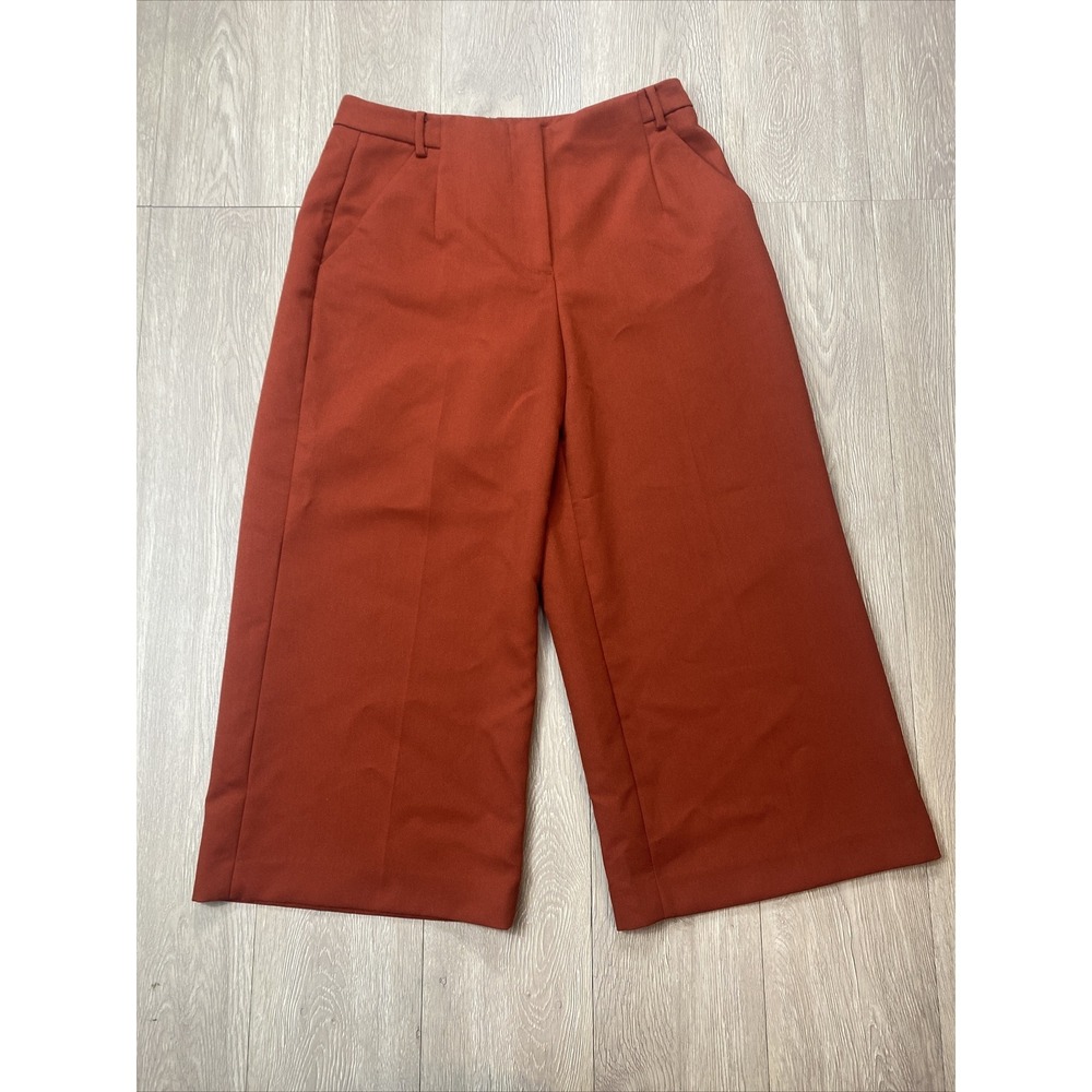 Vince Camuto Crop‎ Summer Pants Capri Wide Leg Unique Rust Color Women's 4